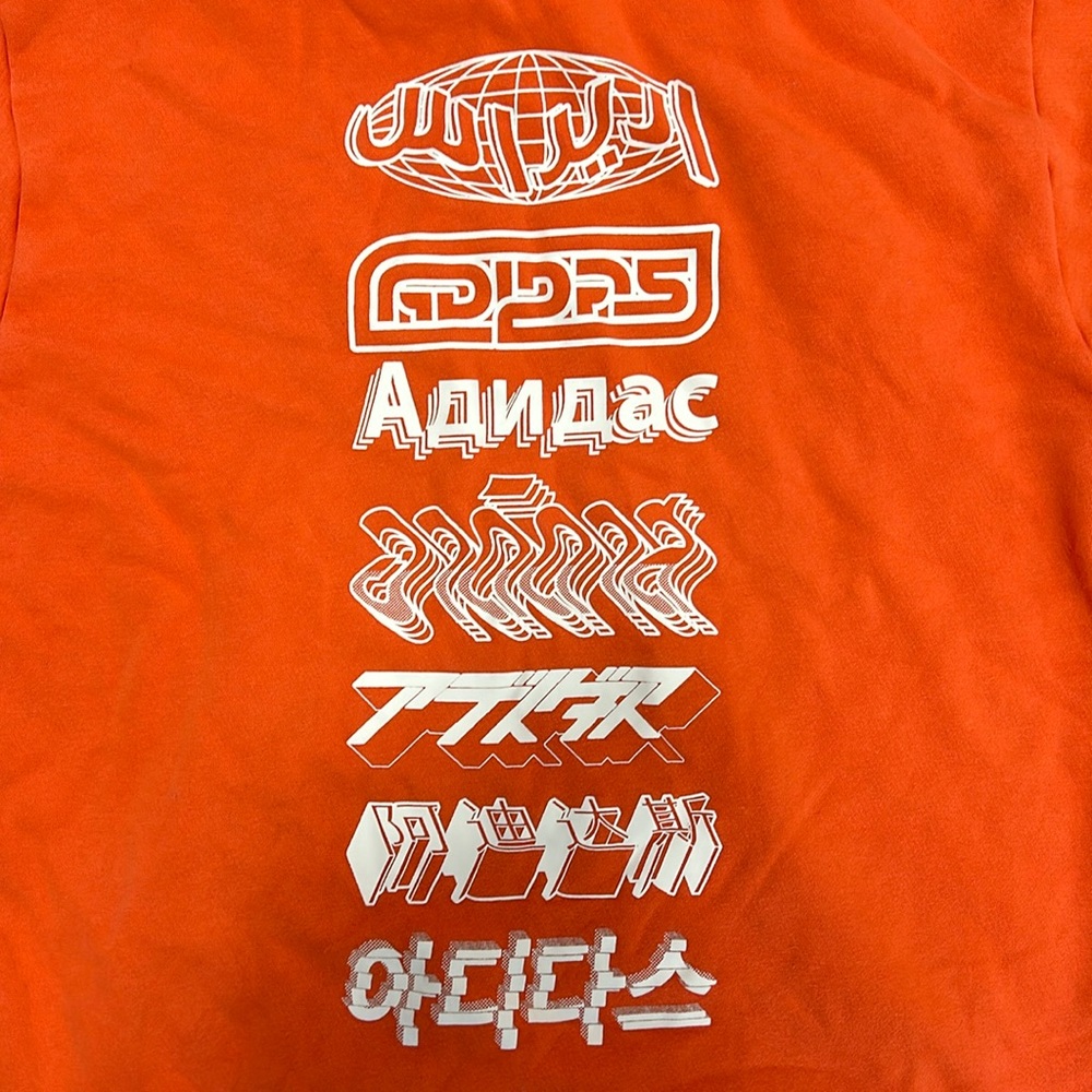 Rare Adidas sportswear graphic. Pull over hoodie.